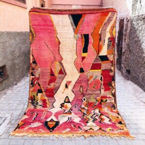 Vakkert vintage berberteppe fra Bejaad. Vevd for hånd av kvinner i Marokko i myk ull.