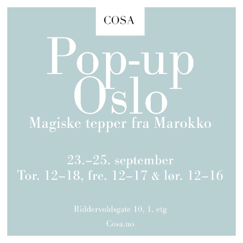 Lyst på et marokkansk vintageteppe? Kom innom vår POP-UP shop i Riddervoldsgate 10, 23-25 september!